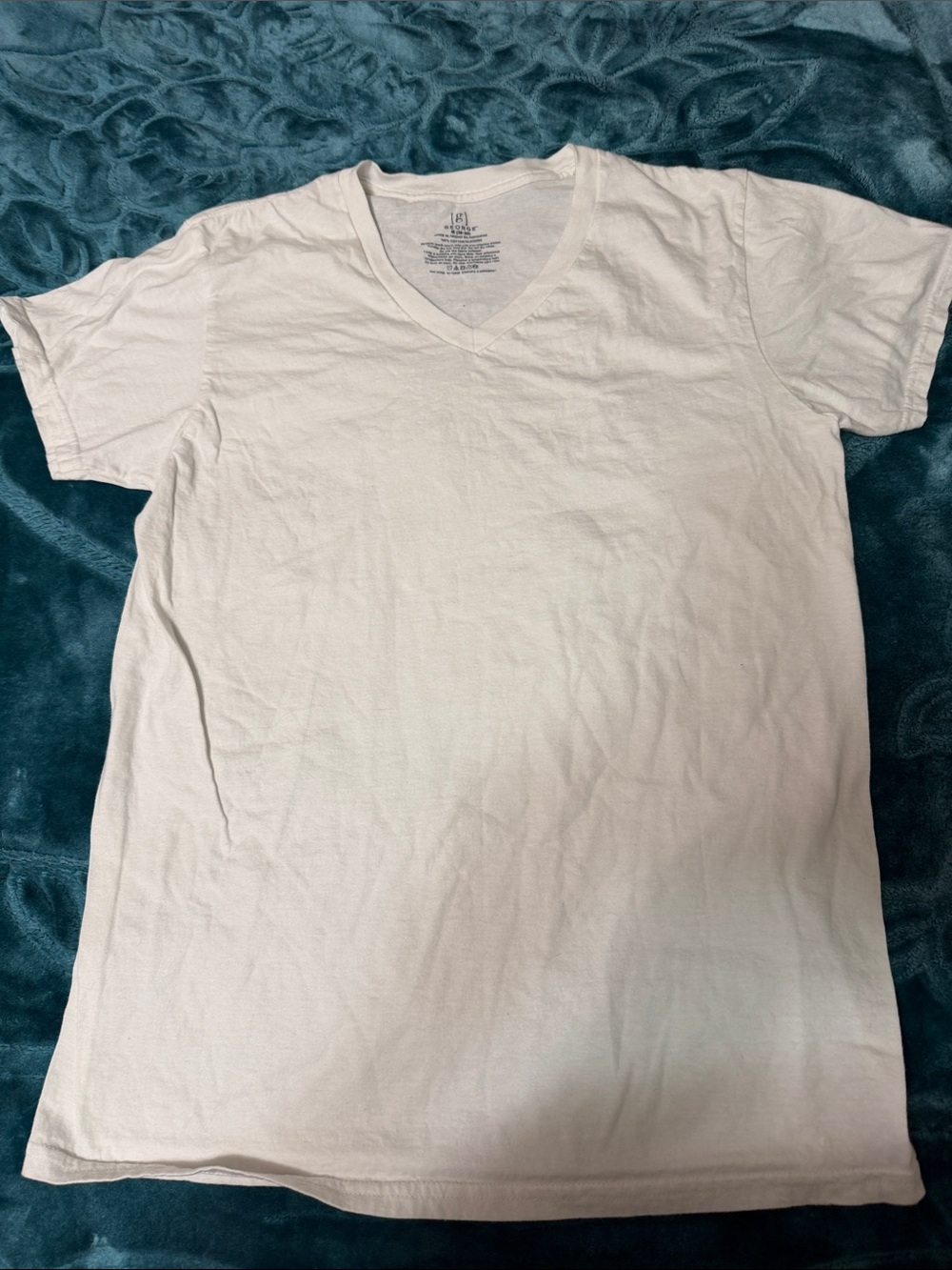 Classic White V-Neck Men's Shirt